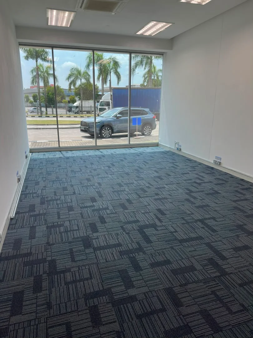 Office carpet tile installation by FUZZFLOOR